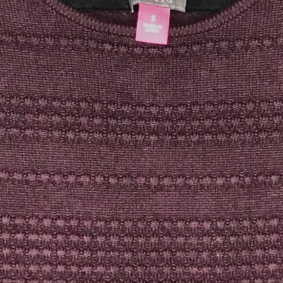 Vince Camuto Size Small Knit Maroon Stretchy Sweater Dress-Fit N Flare-Modest - Picture 5 of 13